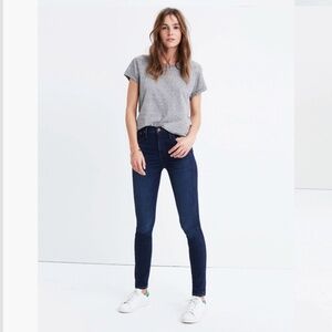 Madewell 10" High-rise Skinny Jeans, Dark Wash, #J1015, Size 28P